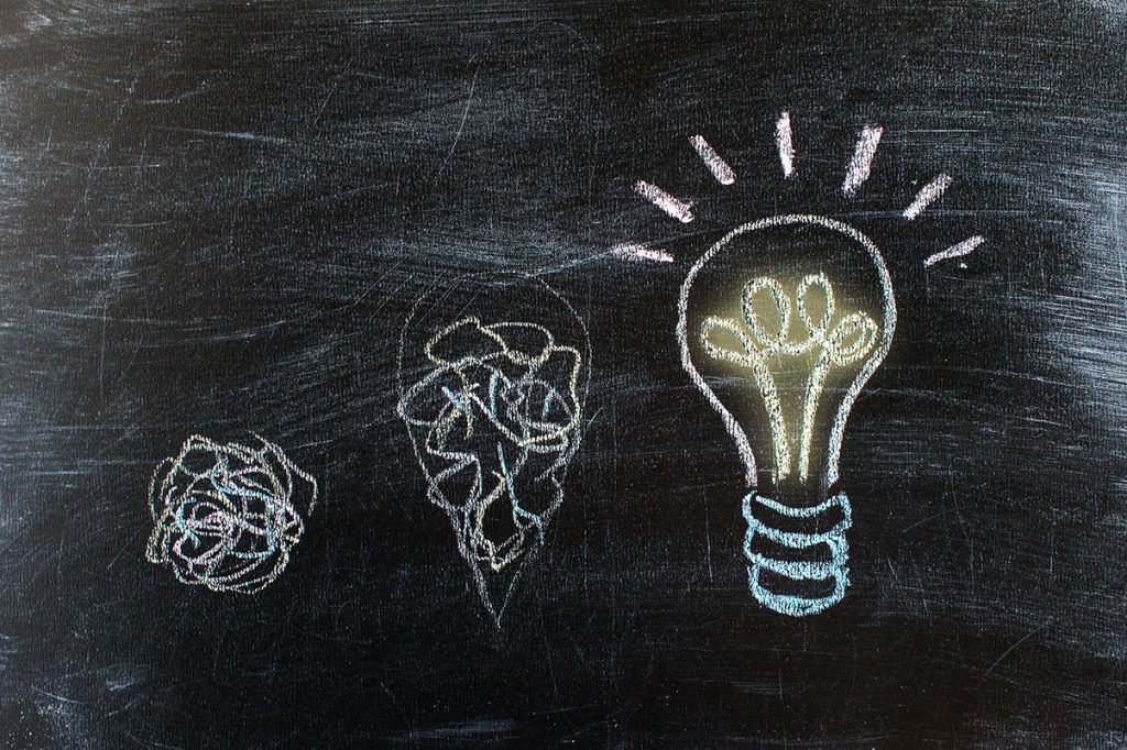 Bombilla. Ideas creativas. Emprendimiento y futuro
