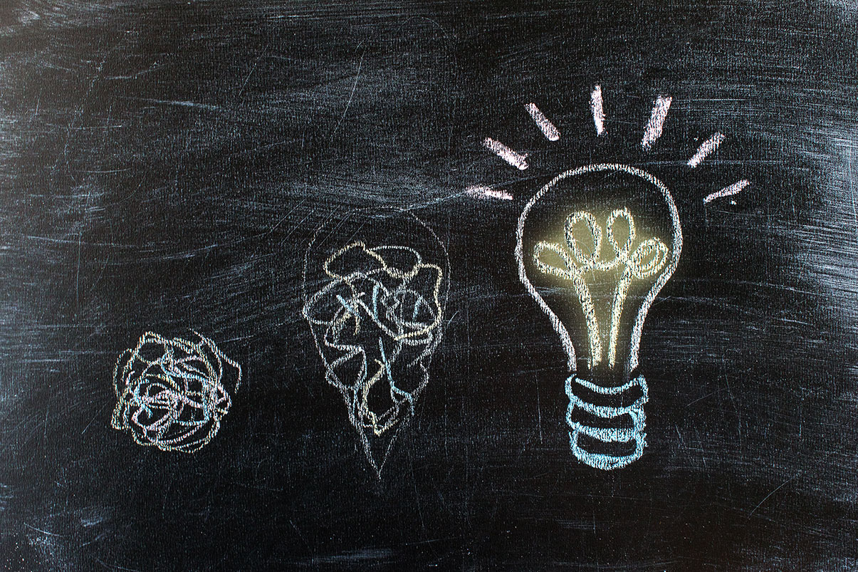 Bombilla. Ideas creativas. Emprendimiento y futuro